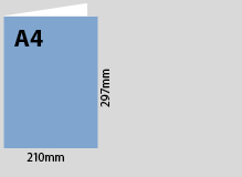brochure size chart A4