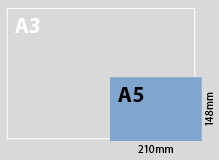 folded size chart A5