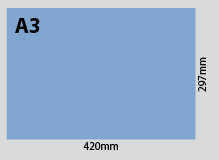 folded size chart A3