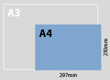 folded size chart A4