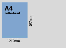 flat size chart A4 Letterhead